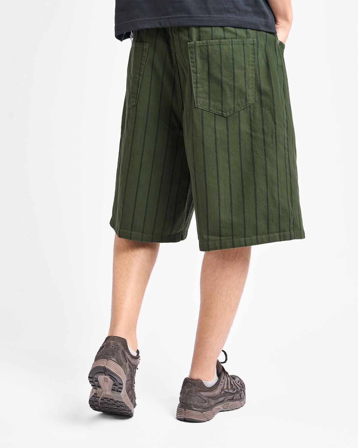 Obey STRIPE BAGGY DENIM SHORT | 172100094-DBM | AFEW STORE
